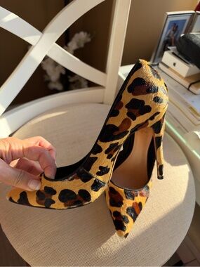 Schutz Leopard Print Pointed Toe Stilettos - Women's Leopard Heels